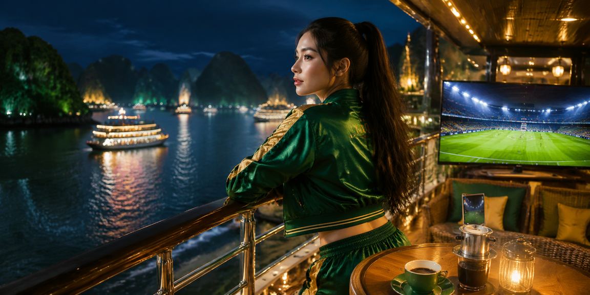 Thành viên VIP go2joy thực hiện giao dịch nạp rút tiền bên cạnh vịnh Hạ Long