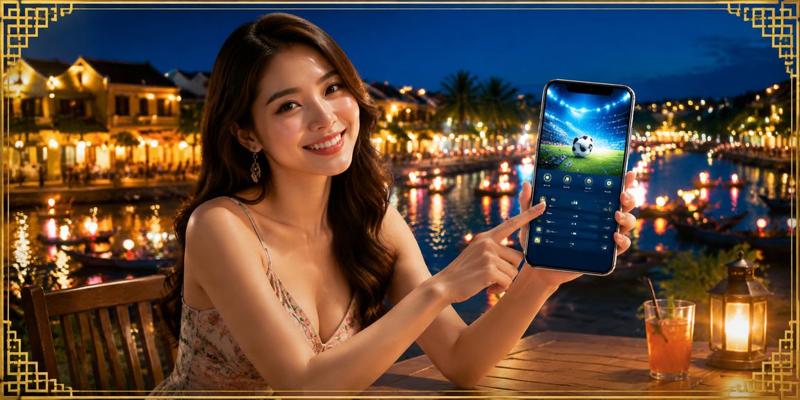 Người dùng Hội An xem bóng đá và tìm hiểu cá cược tại quán cà phê